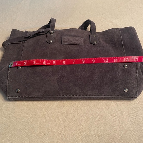 M.I.L.A (Made in Los Angeles) Luxury Tote Bag- Suede- Gray - Picture 13 of 13
